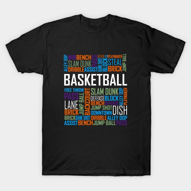 Basketball Lovers Gift T-Shirt by LetsBeginDesigns